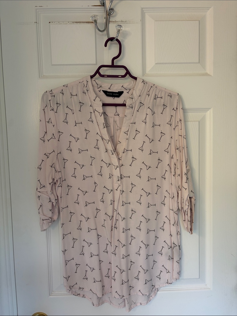 Twenty Nine Miles Pink Printed Button-Front Blouse